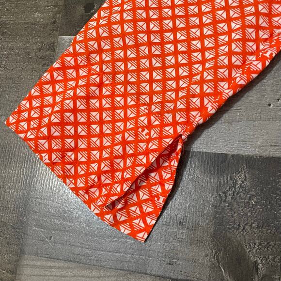 Tory Burch Women’s Tunic Top Cotton Classic Modern Size 6 Orange White Navy - Picture 9 of 12